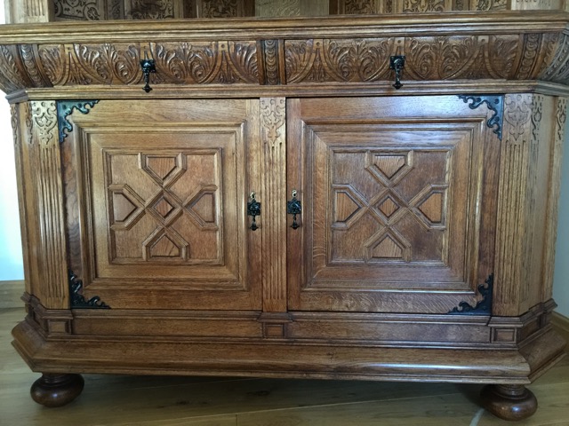 Carved Corner Cupboard Base