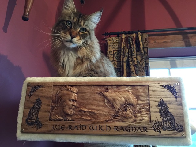 Viking Carving for Cat Bed