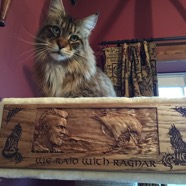 Viking Carving for Cat Bed
